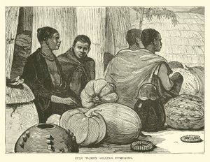 Zuluské ženy prodávají dýně od English School