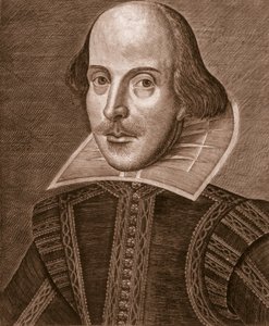 Portrét Williama Shakespeara, vyryl Martin Droeshout (asi 1560-1642), 1623 od English School English School