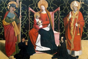Panna s dítětem mezi svatým Jakubem a biskupem od Enguerrand Quarton