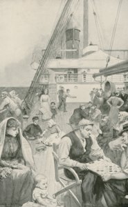 Zábava na palubě emigrantské lodi od Enoch Ward