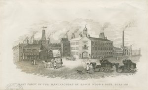 Burslem - továrna Enoch Wood & Sons": ocelorytina, nd [? 19. století] od Enoch Wood