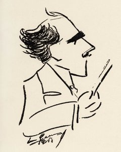Arturo Toscanini (1867-1957) italský dirigent v karikatuře Enrica Carusa (italský tenor). od Enrico Caruso