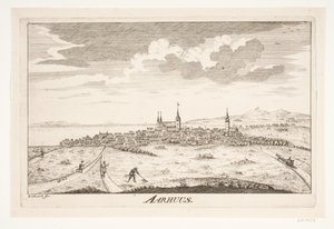 Vyhlídka na Aarhus od Erasmus Sigismund Resch