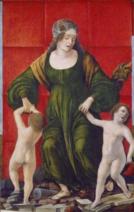Manželka Hasdrubala a její děti, kolem 1490-3 (tempera na topolovém panelu) od Ercole de Roberti