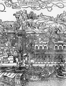 Benátky, dřevoryt Erharda Reuwiche (1455-1490), Itálie
