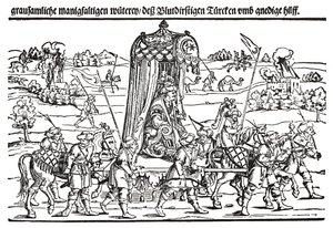 Fragment široké strany o turecké invazi do Maďarska od Erhard Schon