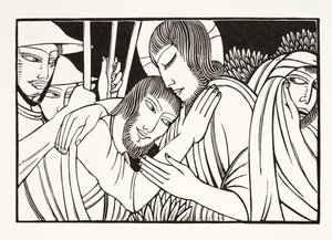Jidášův polibek od Eric Gill
