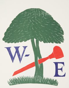 Plakát pro Společnost dřevorytců od Eric Gill
