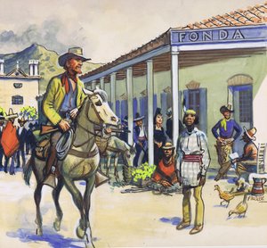 La Fonda, Santa Fe (kvaš na papíře)