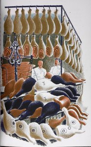 Pohled do řeznictví. od Eric Ravilious