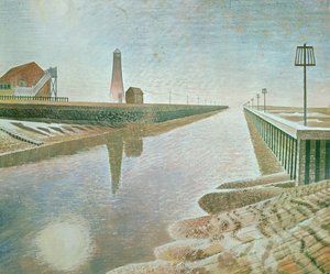 Rye Harbour, 1938 (tužka a wc na papíře) od Eric Ravilious