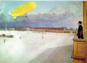 Císař František Josef sleduje první vzducholoď od Erich Lessing