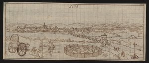 Celá stránka: pohled na město: Ecija (perokresba) od Erich Lessing