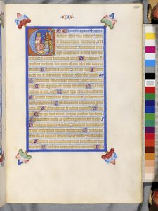 Celá strana: orámovaný text s historizující iniciálou "E": Autorita Kristova zpochybněna od Erich Lessing