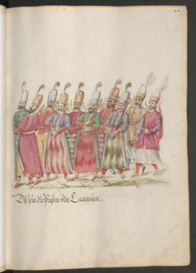 Der Hof eines Paschas und Sultans: Krieger mit Äxten und Bögen