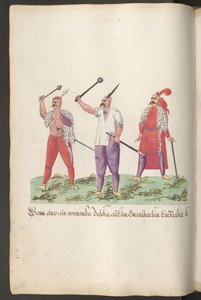 Türkische Soldaten zeigen selbst zugefügte Verletzungen zu Ehren eines Paschas von Erich Lessing