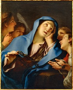 Bolestná Panna Maria obklopená anděly - Panna Maria a andělé ... od Erich Lessing