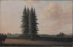 Obelisk vztyčený na počest státníka J.H.E. Bernstorff v Gentofte, severně od Kodaně