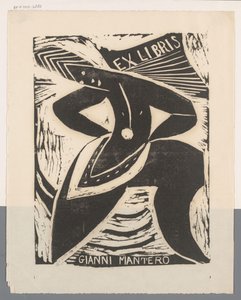 Ex libris van Gianni Mantero od Erna Levy Friedländer
