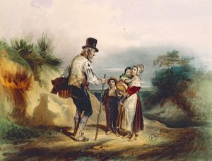 Pikakuvake, kuvitus Ernest Grenierin akvarellista Victor Hugon (1802-1885) Les Miserables -sarjaan od Ernest (after) Grenier