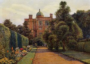 Doddington Hall, poblíž Lincolnu (barevné lito) od Ernest Arthur Rowe