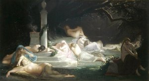 Nymfy u Adonisova hrobu od Ernest Augustin Gendron