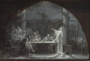 Skici ke kostelu Saint-Gervais-Saint-Protais, kolem roku 1863 (olej na plátně) od Ernest Augustin Gendron
