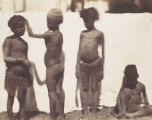 [Děti z vesnice Kalabshah, Nubia], 1852.