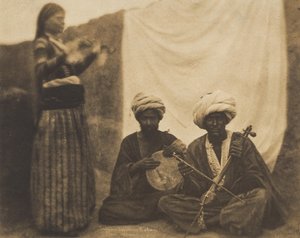 Egyptští hudebníci Rawabí a Almée, 20. února 1852.