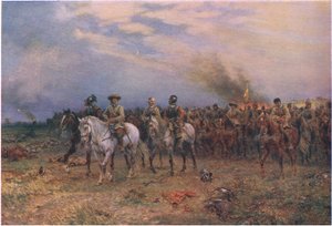 Cromwell na Marston Moor, z knihy Cassells History of the British People vydané společností Waverley Book Company Limited, cca 1940. od Ernest Crofts