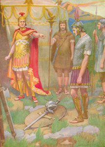 „Mládež položil zbraně, které vzal svému nepříteli, k nohám svého otce“, c1912 1912