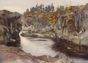 Rokle pod Linnem (barevná litografie) od Ernest Edward Briggs