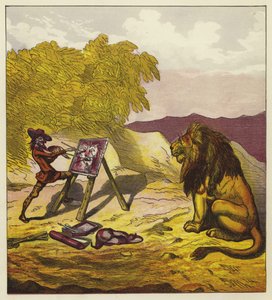 John Bold maluje lva od Ernest Henry Griset