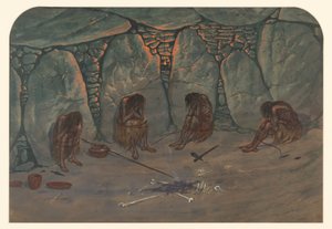 Prehistorická scéna, 1871 od Ernest Henry Griset