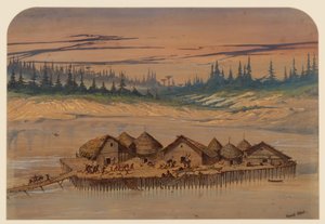 Prehistorická vesnice, 1871 od Ernest Henry Griset