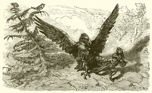Vrabec a zajíc od Ernest Henry Griset