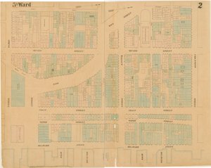 Maps of the City of Philadelphia, svazek 1, deska 2, 1860 (ručně kolorovaná rytina)