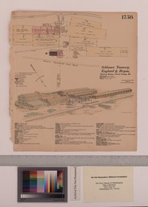 Schlosser Tannery, Anglie a Bryan Tannery Station, Maryland, Hexamer General Surveys, 1883