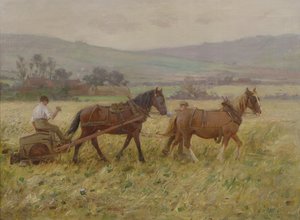 The Harvesting Team (olej na plátně) od Ernest Higgins Rigg