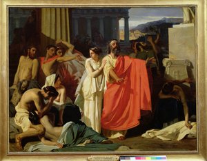 Oidipus a Antigona byli vyhnáni do Théb, 1843