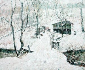Venkovská scéna, zima od Ernest Lawson