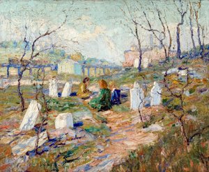 Hřbitov od Ernest Lawson