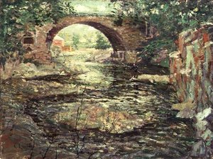Starý kamenný most (olej na plátně) od Ernest Lawson