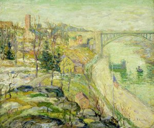 Washingtonův most, New York od Ernest Lawson