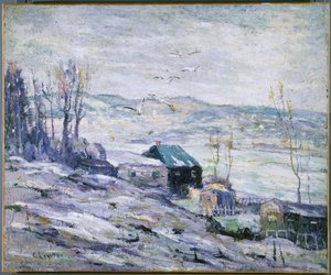 Větrný den, řeka Bronx od Ernest Lawson