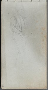 Náčrtník, strana 03: Studie obrázku. od Jean Louis Ernest Meissonier
