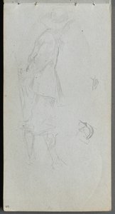 Náčrtník, strana 05: Studie obrázku. od Ernest Meissonier