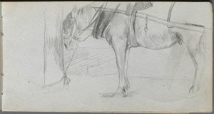 Skicář, strana 06: Studie koně od Ernest Meissonier