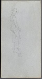 Skicák, strana 11: Postava z profilu od Ernest Meissonier