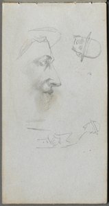Náčrtník, strana 14: Obrázky. od Jean Louis Ernest Meissonier